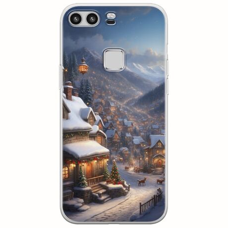 Cozy Christmas Village Huawei P9 Lite Flexible TPU (Διάφανη Σιλικόνη)