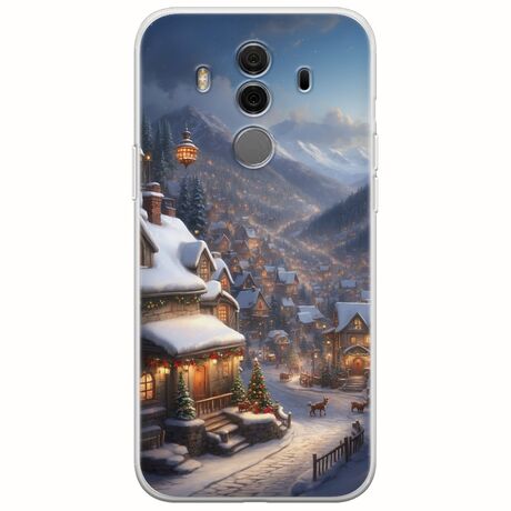 Cozy Christmas Village Huawei Mate 10 Pro Flexible TPU (Διάφανη Σιλικόνη)