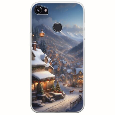 Cozy Christmas Village Google Pixel 2XL Flexible TPU (Διάφανη Σιλικόνη)