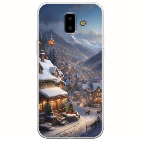Cozy Christmas Village Samsung Galaxy J6 Plus Flexible TPU (Διάφανη Σιλικόνη)