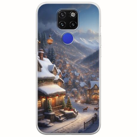 Cozy Christmas Village Huawei Mate 20 Flexible TPU (Διάφανη Σιλικόνη)
