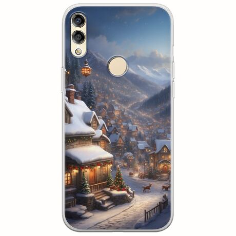 Cozy Christmas Village Huawei Honor 8X Flexible TPU (Διάφανη Σιλικόνη)
