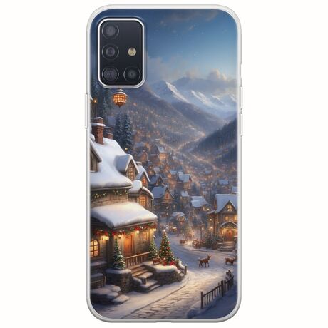 Cozy Christmas Village Samsung Galaxy A71 Flexible TPU (Διάφανη Σιλικόνη)