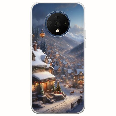 Cozy Christmas Village OnePlus 7T Flexible TPU (Διάφανη Σιλικόνη)