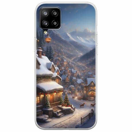 Cozy Christmas Village Samsung Galaxy A22 4G Flexible TPU (Διάφανη Σιλικόνη)