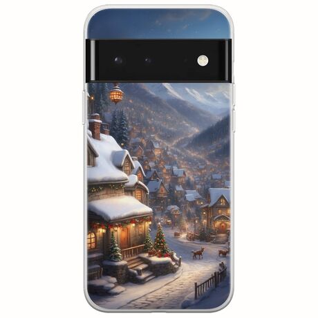 Cozy Christmas Village Google Pixel 6 5G Flexible TPU (Διάφανη Σιλικόνη)
