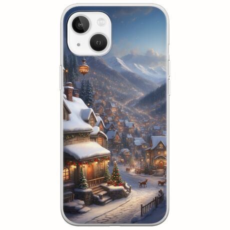 Cozy Christmas Village iPhone 14 Flexible TPU (Διάφανη Σιλικόνη)