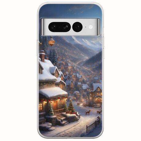 Cozy Christmas Village Google Pixel 7 5G Flexible TPU (Διάφανη Σιλικόνη)