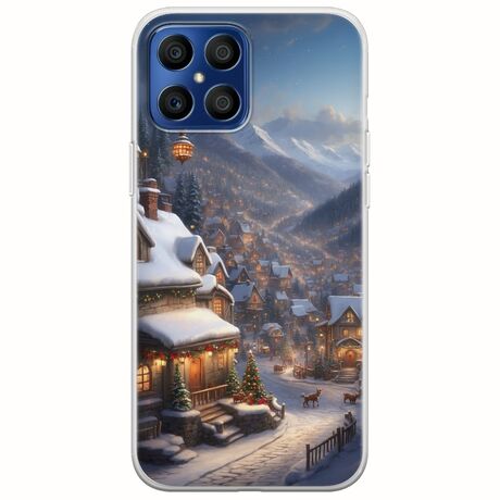 Cozy Christmas Village Honor X8 Flexible TPU (Διάφανη Σιλικόνη)
