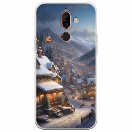 Cozy Christmas Village Nokia 7 Plus  Flexible TPU (Διάφανη Σιλικόνη)