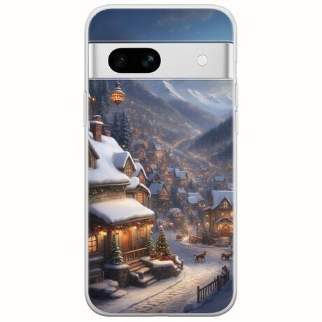 Cozy Christmas Village Google Pixel 7a 5G Flexible TPU (Διάφανη Σιλικόνη)