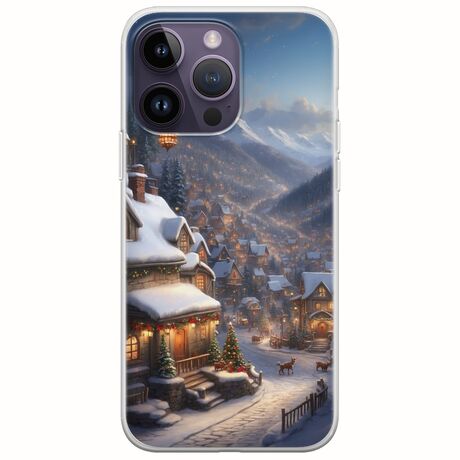 Cozy Christmas Village iPhone 15 Pro Flexible TPU (Διάφανη Σιλικόνη)