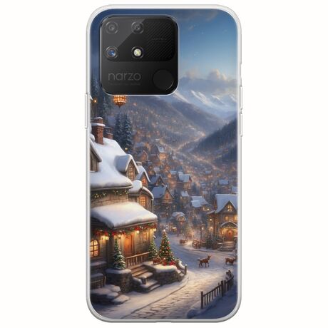 Cozy Christmas Village Realme Narzo 50A Flexible TPU (Διάφανη Σιλικόνη)