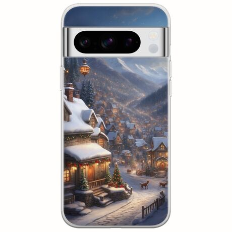 Cozy Christmas Village Google Pixel 8 Pro 5G Flexible TPU (Διάφανη Σιλικόνη)
