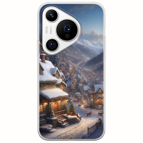 Cozy Christmas Village Huawei Pura 70 Pro Flexible TPU (Διάφανη Σιλικόνη)
