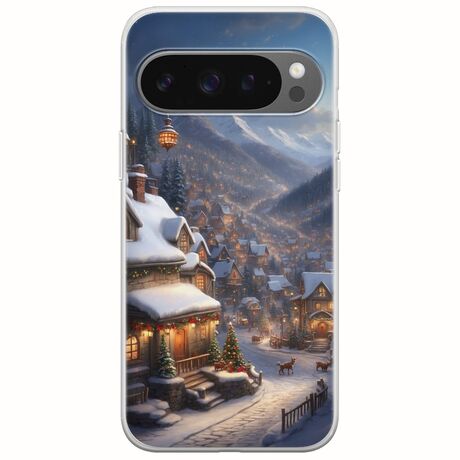 Cozy Christmas Village Google Pixel 9 Pro XL 5G Flexible TPU (Διάφανη Σιλικόνη)