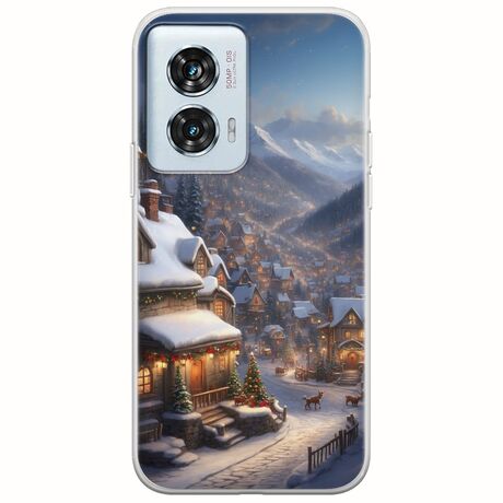 Cozy Christmas Village Motorola Edge 50 Fusion 5G Flexible TPU (Διάφανη Σιλικόνη)