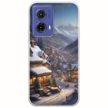 Cozy Christmas Village Motorola Moto G85 5G Flexible TPU (Διάφανη Σιλικόνη)
