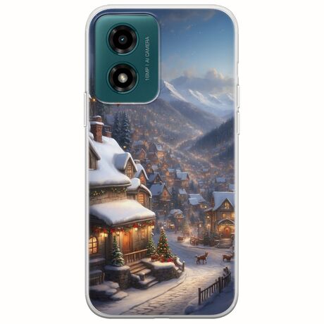 Cozy Christmas Village Motorola Moto G04s Flexible TPU (Διάφανη Σιλικόνη)