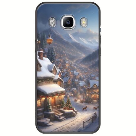 Cozy Christmas Village Samsung Galaxy J5(2016) Black TPU (Μαύρη Σιλικόνη)