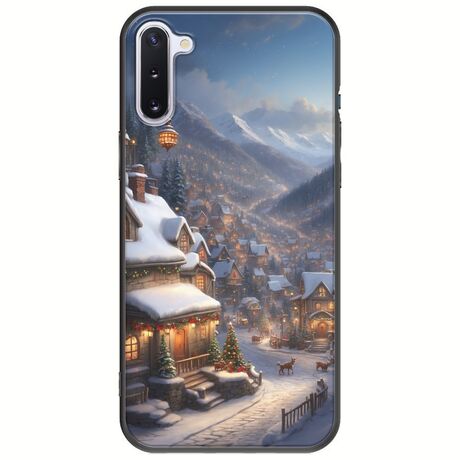 Cozy Christmas Village Samsung Galaxy Note 10 Black TPU (Μαύρη Σιλικόνη)