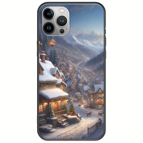 Cozy Christmas Village iPhone 12 Pro Max Black TPU (Μαύρη Σιλικόνη)