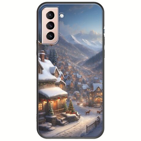 Cozy Christmas Village Samsung Galaxy S21 Black TPU (Μαύρη Σιλικόνη)