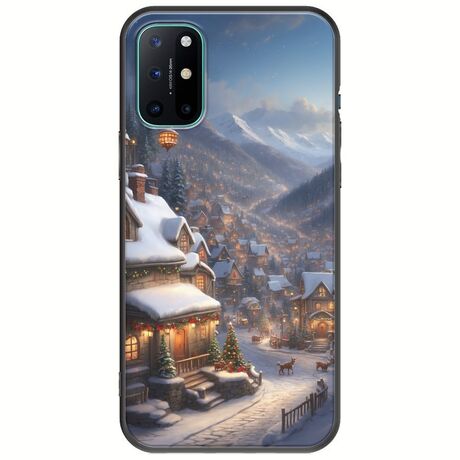 Cozy Christmas Village OnePlus 8T Black TPU (Μαύρη Σιλικόνη)