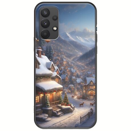 Cozy Christmas Village Samsung Galaxy A32 4G Black TPU (Μαύρη Σιλικόνη)