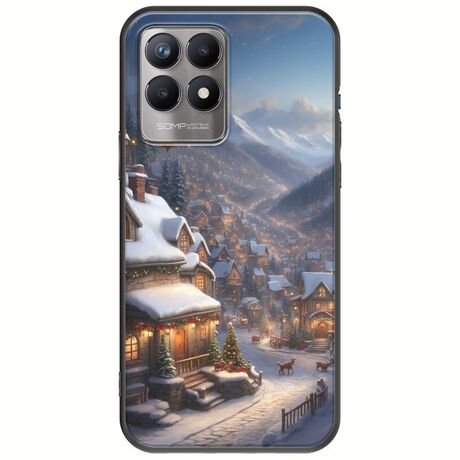 Cozy Christmas Village Realme 8i Black TPU (Μαύρη Σιλικόνη)