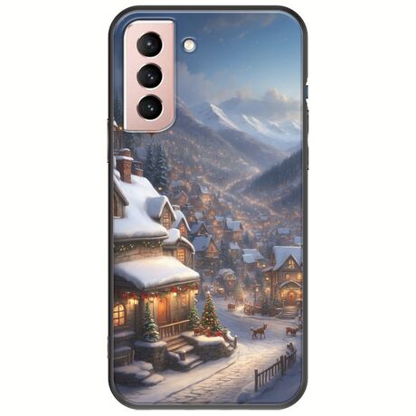 Cozy Christmas Village Samsung Galaxy S22 Black TPU (Μαύρη Σιλικόνη)