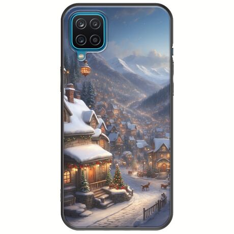 Cozy Christmas Village Samsung Galaxy M12 Black TPU (Μαύρη Σιλικόνη)