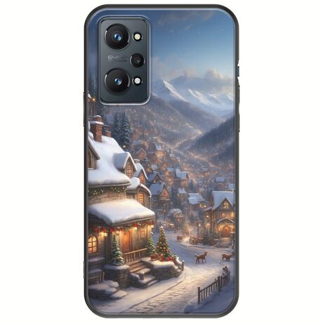 Cozy Christmas Village Realme GT 2 5G Black TPU (Μαύρη Σιλικόνη)