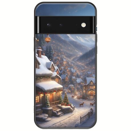 Cozy Christmas Village Google Pixel 6 5G Black TPU (Μαύρη Σιλικόνη)