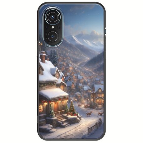 Cozy Christmas Village Huawei Nova 9 SE Black TPU (Μαύρη Σιλικόνη)
