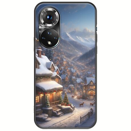 Cozy Christmas Village Huawei Nova 9 Black TPU (Μαύρη Σιλικόνη)