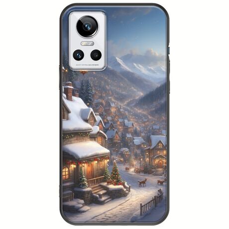 Cozy Christmas Village Realme GT Neo 3 Black TPU (Μαύρη Σιλικόνη)