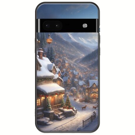 Cozy Christmas Village Google Pixel 6a 5G Black TPU (Μαύρη Σιλικόνη)