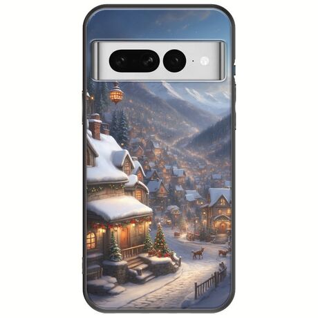 Cozy Christmas Village Google Pixel 7 5G Black TPU (Μαύρη Σιλικόνη)