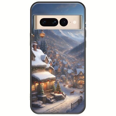 Cozy Christmas Village Google Pixel 7 Pro 5G Black TPU (Μαύρη Σιλικόνη)