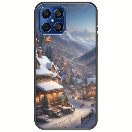 Cozy Christmas Village Honor X8 Black TPU (Μαύρη Σιλικόνη)