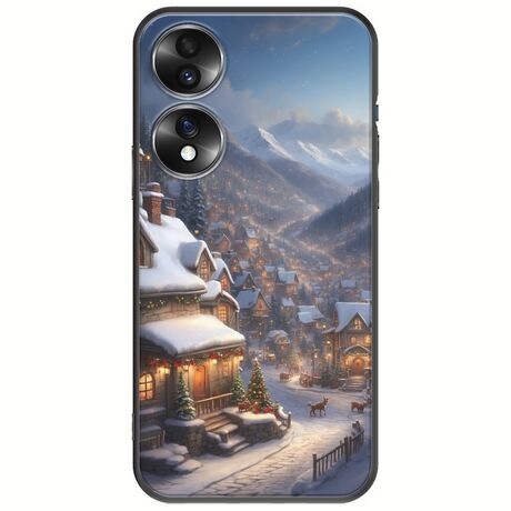 Cozy Christmas Village Honor 70 5G Black TPU (Μαύρη Σιλικόνη)