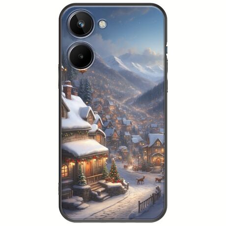 Cozy Christmas Village Realme 10 4G Black TPU (Μαύρη Σιλικόνη)