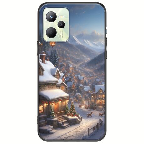 Cozy Christmas Village Realme Narzo 50A Prime Black TPU (Μαύρη Σιλικόνη)