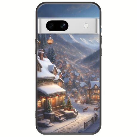Cozy Christmas Village Google Pixel 7a 5G Black TPU (Μαύρη Σιλικόνη)