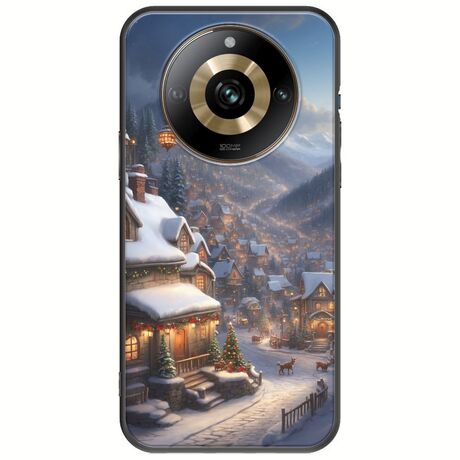 Cozy Christmas Village Realme 11 Pro Plus 5G Black TPU (Μαύρη Σιλικόνη)
