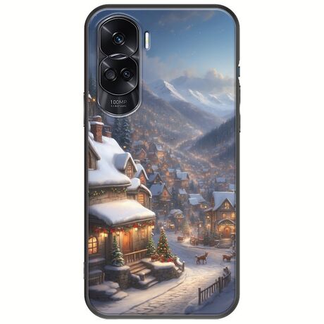 Cozy Christmas Village Honor 90 Lite 5G Black TPU (Μαύρη Σιλικόνη)