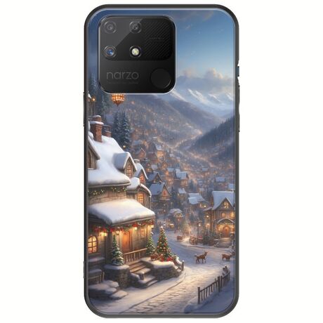 Cozy Christmas Village Realme Narzo 50A Black TPU (Μαύρη Σιλικόνη)