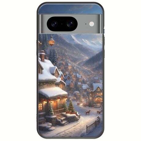 Cozy Christmas Village Google Pixel 8 5G Black TPU (Μαύρη Σιλικόνη)