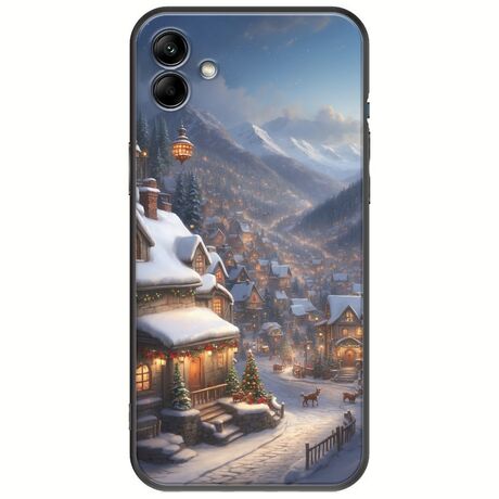 Cozy Christmas Village Samsung Galaxy F04 Black TPU (Μαύρη Σιλικόνη)